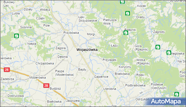 mapa Wojkówka, Wojkówka na mapie Targeo