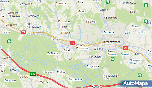 mapa Wola Filipowska, Wola Filipowska na mapie Targeo