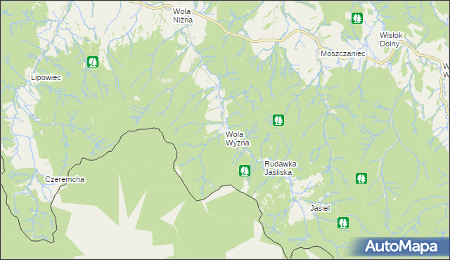 mapa Wola Wyżna, Wola Wyżna na mapie Targeo