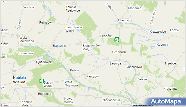 mapa Wólka Włościańska, Wólka Włościańska na mapie Targeo