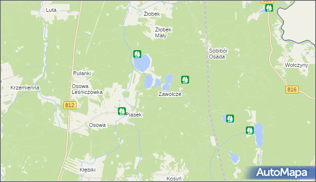 mapa Zawołcze, Zawołcze na mapie Targeo