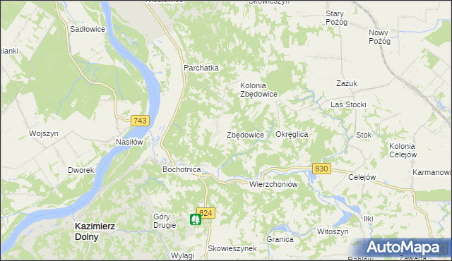 mapa Zbędowice, Zbędowice na mapie Targeo