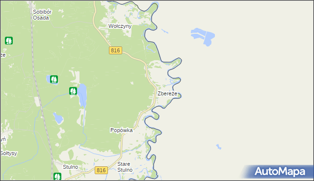 mapa Zbereże, Zbereże na mapie Targeo