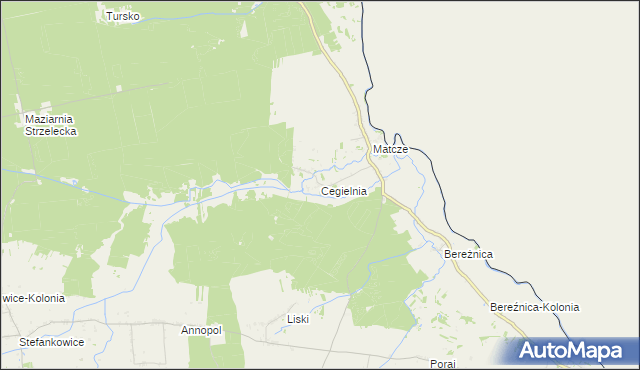 mapa Cegielnia gmina Horodło, Cegielnia gmina Horodło na mapie Targeo