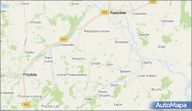 mapa Dębówka gmina Radziłów, Dębówka gmina Radziłów na mapie Targeo