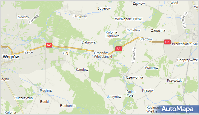 mapa Grochów Szlachecki, Grochów Szlachecki na mapie Targeo