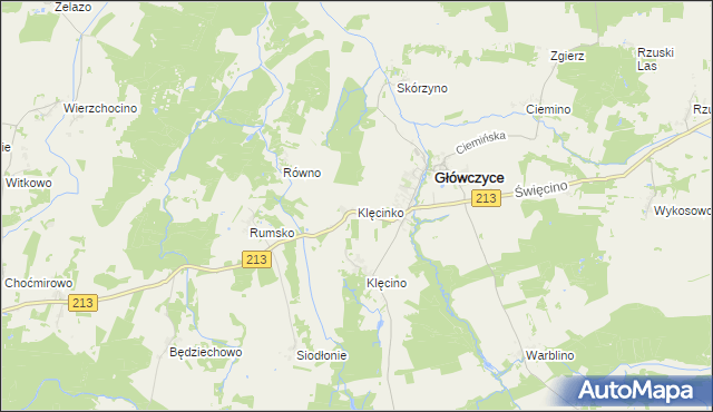 mapa Klęcinko, Klęcinko na mapie Targeo