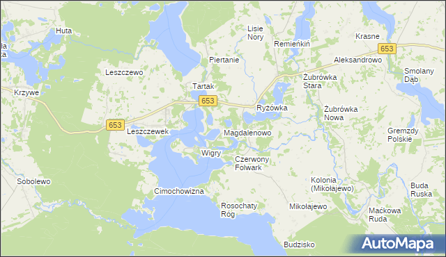 mapa Magdalenowo, Magdalenowo na mapie Targeo