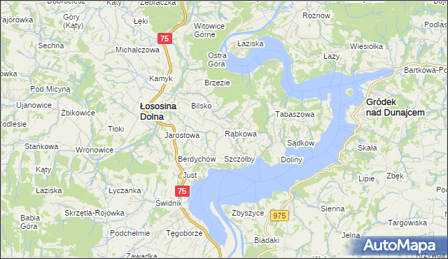 mapa Rąbkowa, Rąbkowa na mapie Targeo