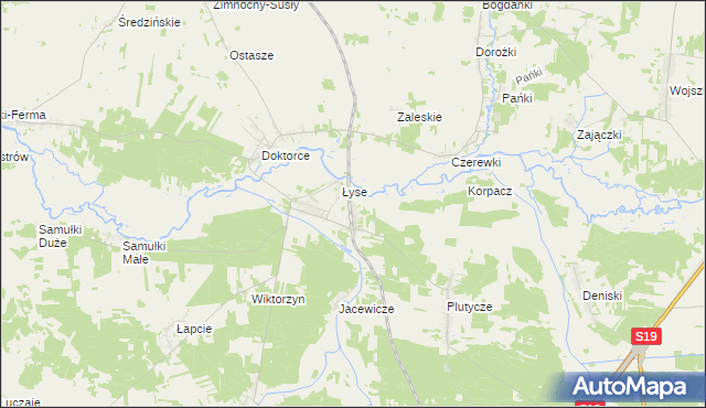 mapa Strabla, Strabla na mapie Targeo