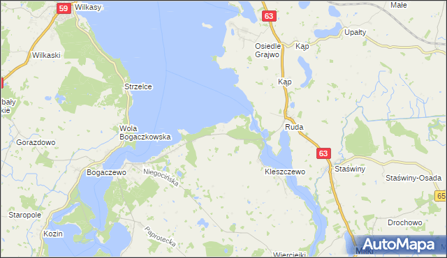 mapa Kleszczewo-Osada, Kleszczewo-Osada na mapie Targeo