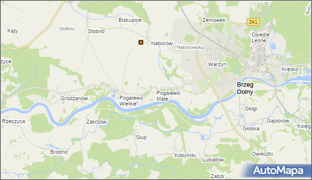 mapa Pogalewo Małe, Pogalewo Małe na mapie Targeo