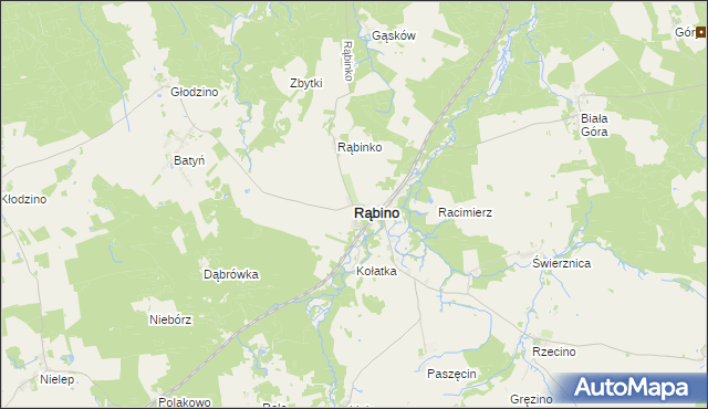 mapa Rąbino, Rąbino na mapie Targeo