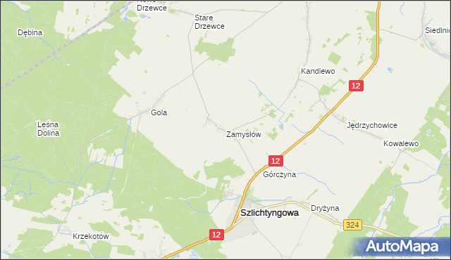 mapa Zamysłów, Zamysłów na mapie Targeo