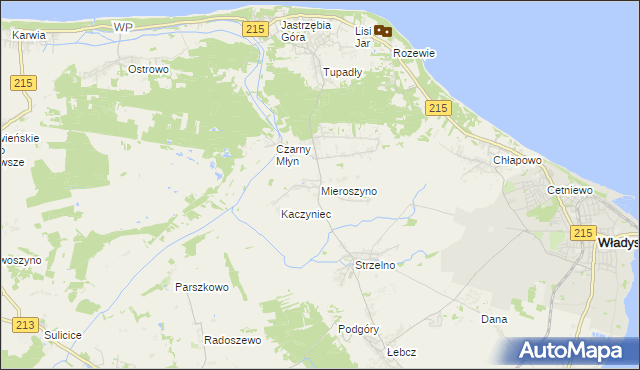 mapa Mieroszyno, Mieroszyno na mapie Targeo