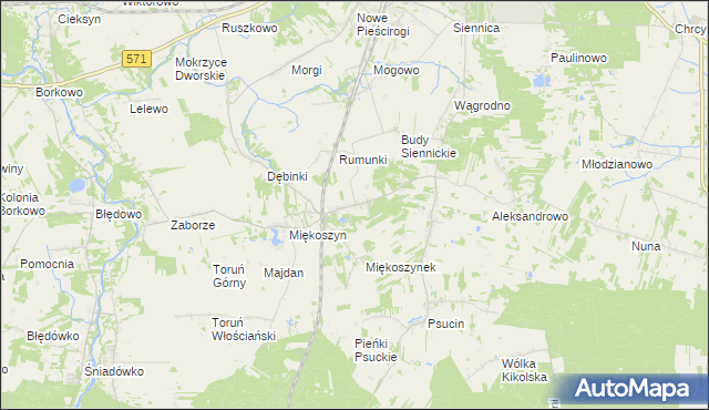 mapa Studzianki gmina Nasielsk, Studzianki gmina Nasielsk na mapie Targeo