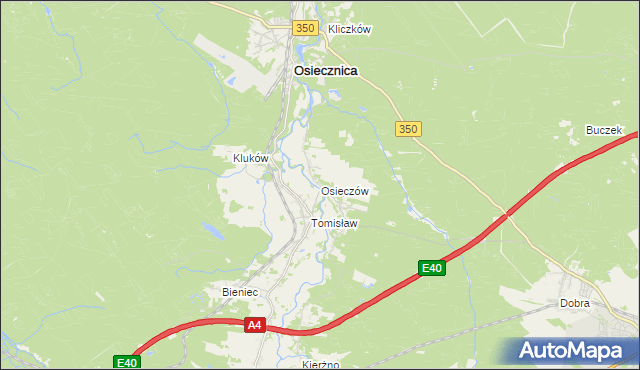 mapa Osieczów, Osieczów na mapie Targeo
