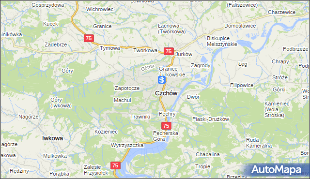 mapa Czchów, Czchów na mapie Targeo