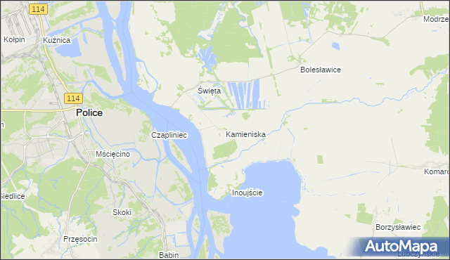 mapa Kamieniska, Kamieniska na mapie Targeo