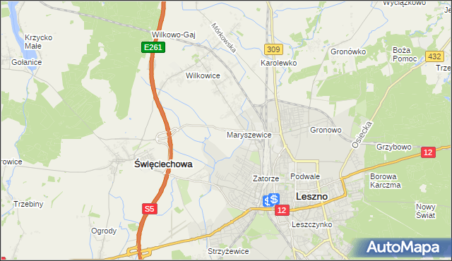 mapa Maryszewice, Maryszewice na mapie Targeo