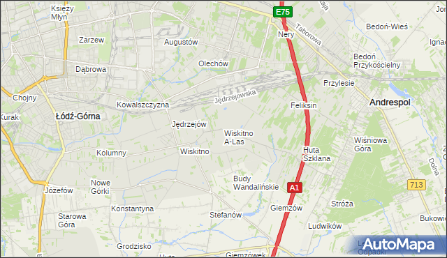 mapa Wiskitno A-Las, Wiskitno A-Las na mapie Targeo