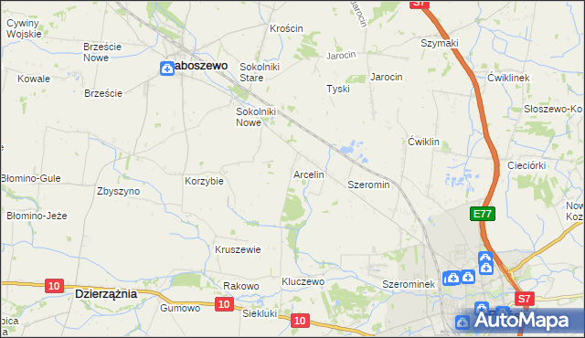 mapa Arcelin, Arcelin na mapie Targeo