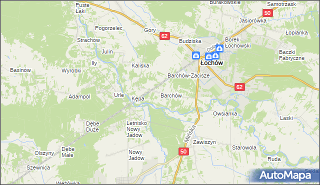 mapa Barchów, Barchów na mapie Targeo