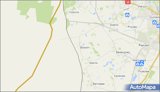 mapa Bobolin gmina Kołbaskowo, Bobolin gmina Kołbaskowo na mapie Targeo