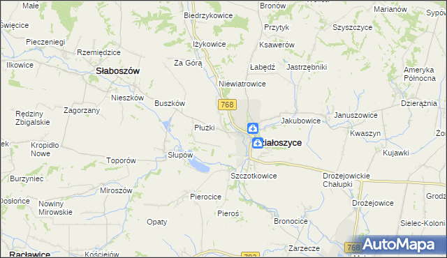 mapa Chmielów gmina Działoszyce, Chmielów gmina Działoszyce na mapie Targeo