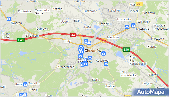mapa Chrzanów, Chrzanów na mapie Targeo