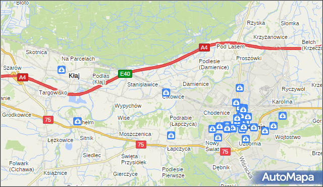 mapa Cikowice, Cikowice na mapie Targeo