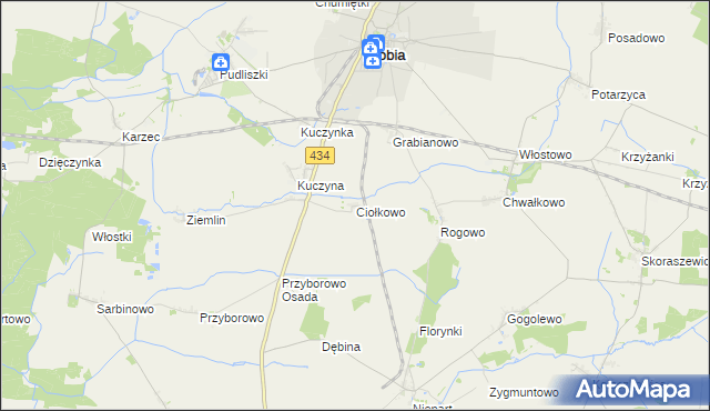 mapa Ciołkowo, Ciołkowo na mapie Targeo