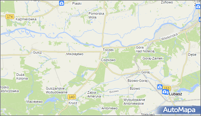 mapa Ciszkowo, Ciszkowo na mapie Targeo