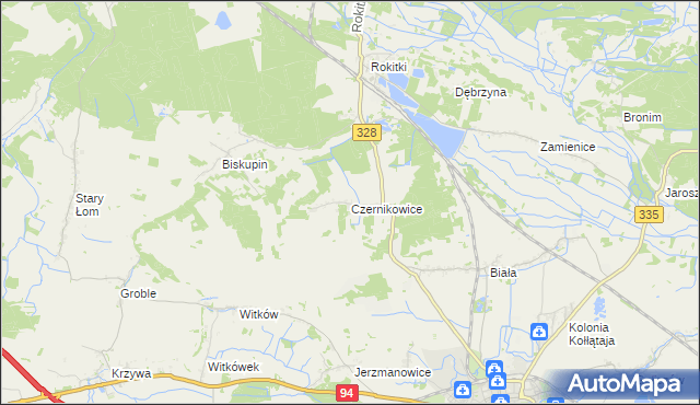 mapa Czernikowice, Czernikowice na mapie Targeo