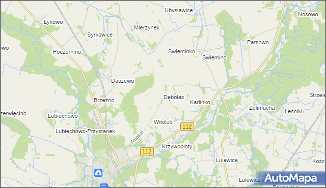 mapa Dębolas, Dębolas na mapie Targeo