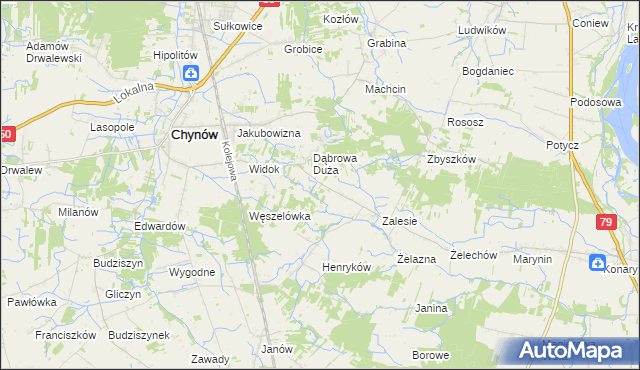 mapa Gaj Żelechowski, Gaj Żelechowski na mapie Targeo