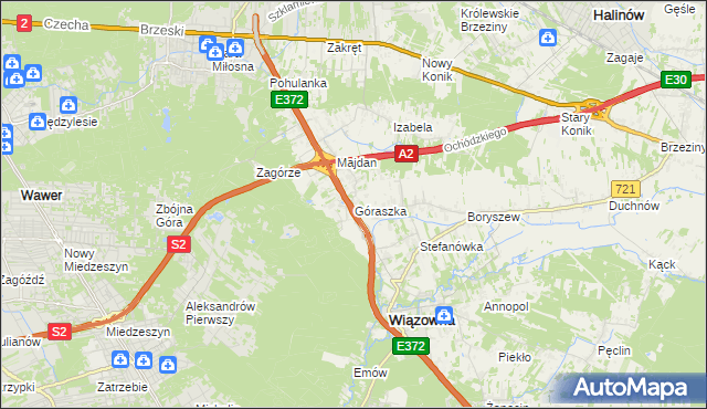 mapa Góraszka, Góraszka na mapie Targeo