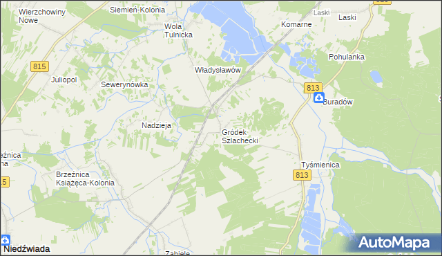 mapa Gródek Szlachecki, Gródek Szlachecki na mapie Targeo