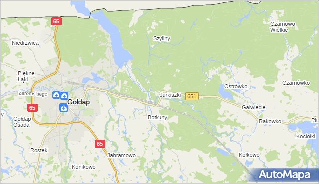 mapa Jurkiszki, Jurkiszki na mapie Targeo