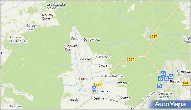 mapa Karpówka, Karpówka na mapie Targeo