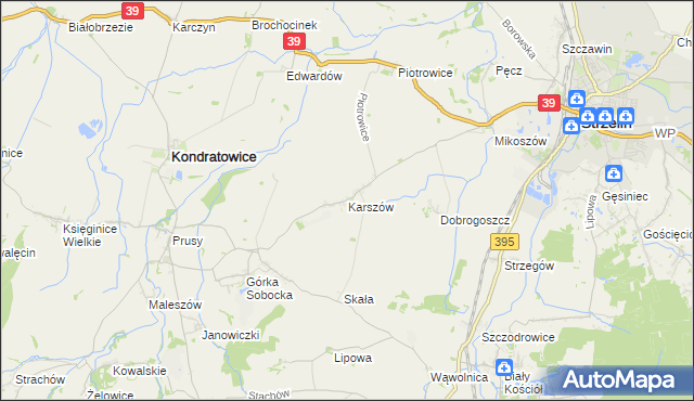 mapa Karszów, Karszów na mapie Targeo