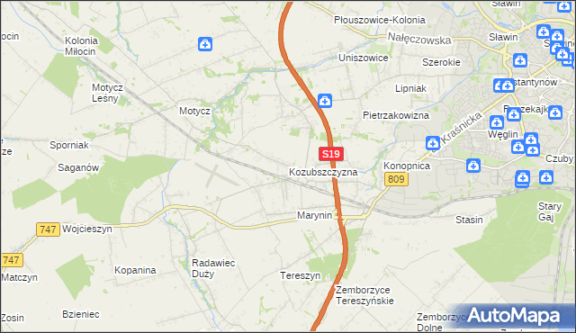 mapa Kozubszczyzna, Kozubszczyzna na mapie Targeo