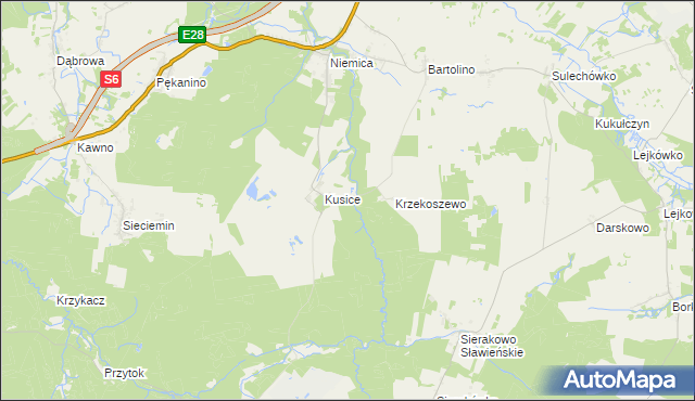 mapa Kusiczki, Kusiczki na mapie Targeo