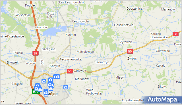 mapa Lisówek gmina Grójec, Lisówek gmina Grójec na mapie Targeo