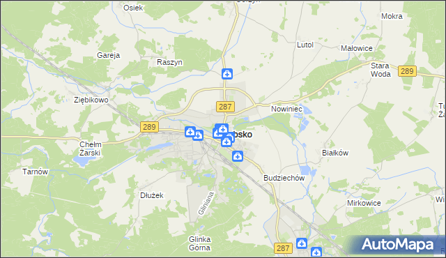 mapa Lubsko, Lubsko na mapie Targeo