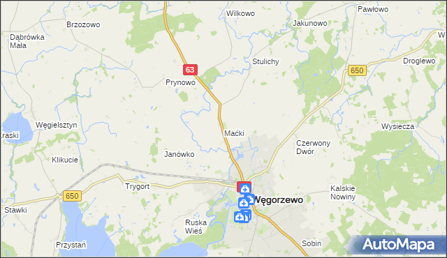 mapa Maćki, Maćki na mapie Targeo