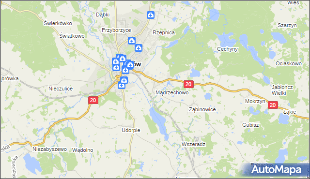 mapa Mądrzechowo, Mądrzechowo na mapie Targeo