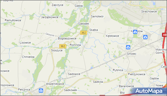 mapa Małkowice gmina Kąty Wrocławskie, Małkowice gmina Kąty Wrocławskie na mapie Targeo