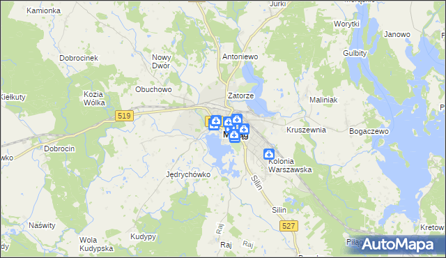 mapa Morąg, Morąg na mapie Targeo