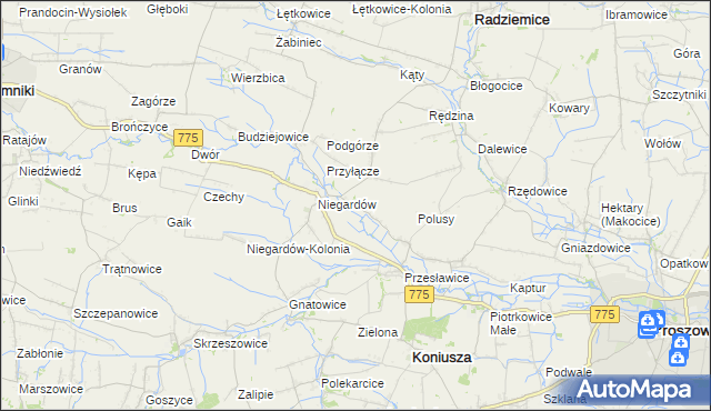 mapa Muniaczkowice, Muniaczkowice na mapie Targeo